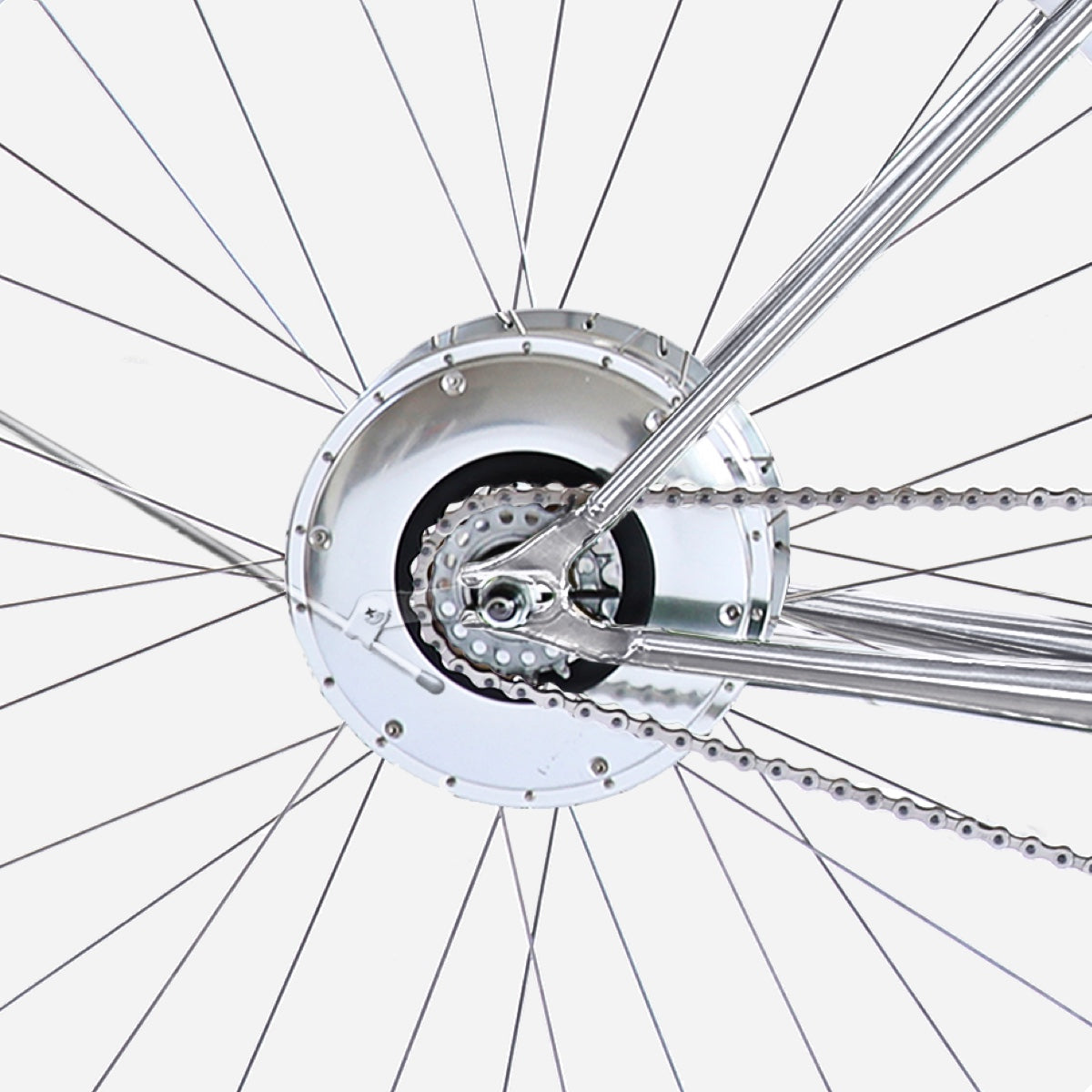 E-bike Jitensha Paris Chrome avec garde-boue