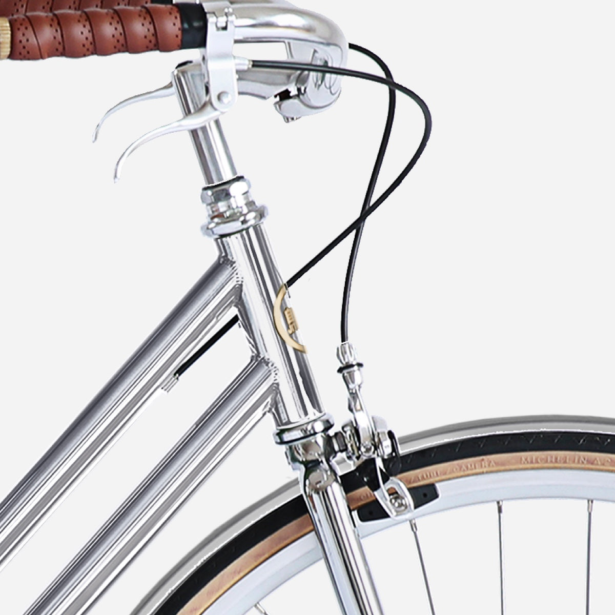 E-bike Jitensha Paris Chrome avec garde-boue