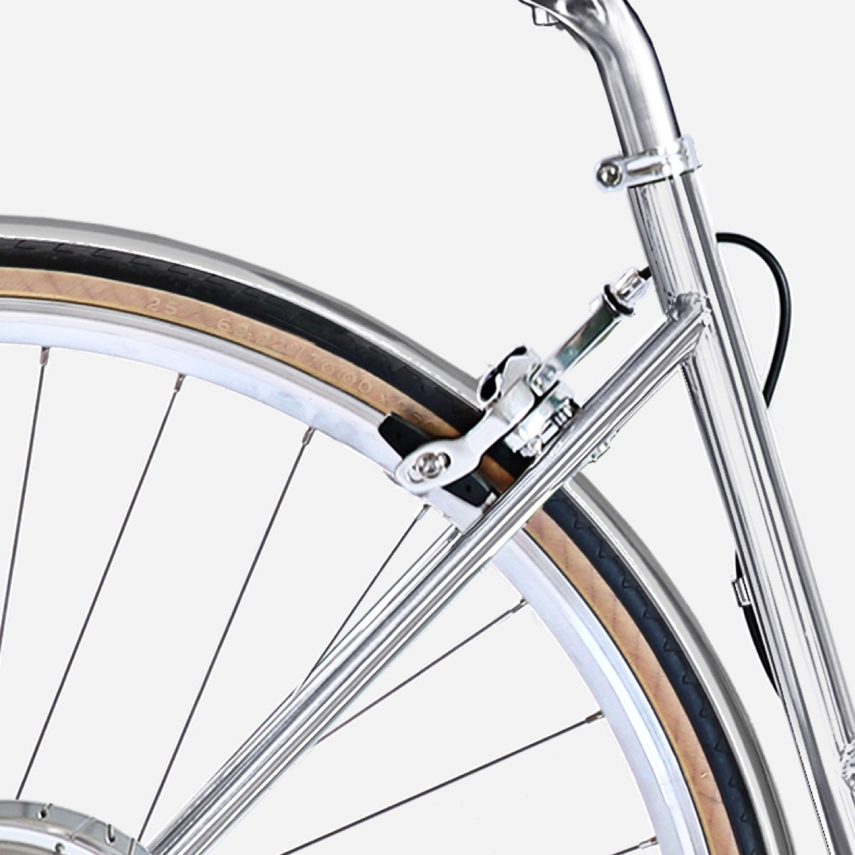 E-bike Jitensha Paris Chrome avec garde-boue