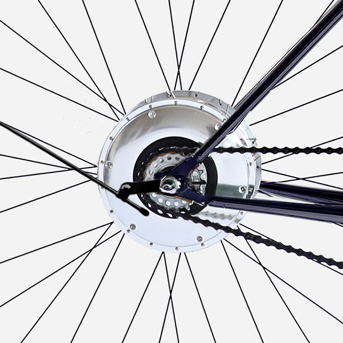 E-JITENSHA Paris Black with fenders and basket